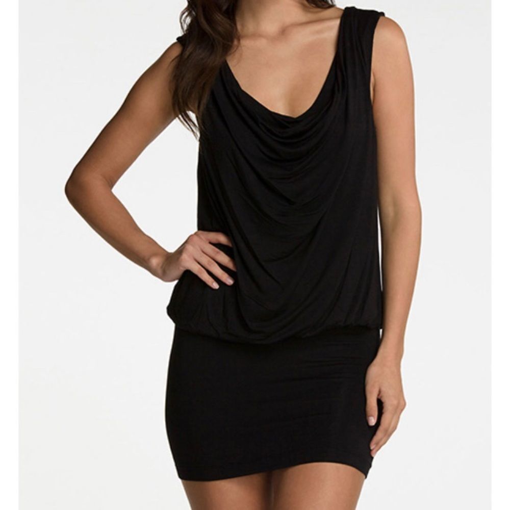 Nicole Miller Sleeveless Black Cowl Neck Dress size 10